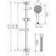 Zestaw prysznicowy Ferro Tutti przesuwny chrom (N340) 1