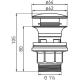 Ferro Korek automatyczny klik-klak 5/4" duży chrom (S287PP-B) 2