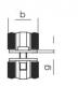 Gorgiel Uchwyt stalowy do rur uszczelką EPDM podwójny 3/4" 1031226030 3
