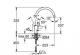 Bateria kuchenna Grohe BauLoop stojąca chrom (31368000) 1