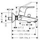 Bateria wannowa Hansgrohe Focus ścienne chrom (31940000) 1