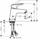 Bateria umywalkowa Hansgrohe Logis stojąca chrom (71077000) 1