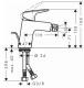 Bateria bidetowa Hansgrohe Logis stojąca chrom (71204000) 1