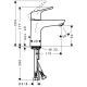Bateria umywalkowa Hansgrohe Focus stojąca chrom (31607000) 1