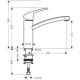 Bateria kuchenna Hansgrohe Focus M41 stojąca chrom (31806000) 1