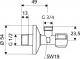 Schell Zawór kątowy Comfort 1/2"x3/4"  (033000699) 1