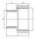 Invena Redukcja nakrętno–wkrętna gwint wewn./ zewn. 3/4x1/2" - ZM-10-153 1