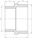 Invena Nypel mosiężny redukcyjny 1/2x3/4" - ZM-07-153 1