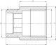 Invena Przedłużka mosiężna gwint zewn./wewn. 3/4"x10mm - ZM-11-230 2