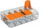 Wago Złączka uniwersalna 5x4mm2 przezroczysto pomarańczowa z dźwigniami (221-415) 1