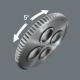 Wera Grzechotka z obrotową głowicą 1/4" 152mm (05003500001) 6