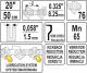 Yato Łańcuch tnący 16" 66 ogniw dopił 0,325" pół dłuto (YT-84942) 3