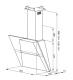 Okap Amica Okap kominowy 90cm Inox 240W (OKC951S) 1