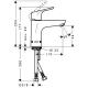 Bateria umywalkowa Hansgrohe Focus stojąca chrom (31517000) 2