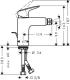 Bateria bidetowa Hansgrohe Logis stojąca chrom (71200000) 1
