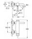 Bateria wannowa Grohe Essence ścienne chrom (33624001) 2