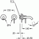 Bateria umywalkowa Tres Study exclusive podtynkowa chrom (26220080) 1