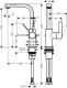 Bateria umywalkowa Hansgrohe Metris S stojąca chrom (31159000) 1