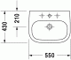 Umywalka Duravit D-Code 55cm (23105500002) 2