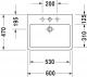 Umywalka Duravit Vero 60cm (0454600025) 1