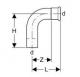 Geberit Kolano 90° Mapress Kupfer Gas jednokielichowe 28mm (34510) 1