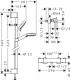 Zestaw prysznicowy Hansgrohe Crometta przesuwny z baterią termostatyczną biały (27812400) 2