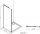 Roca Ścianka boczna Metropolis z powłoką MaxiClean 90cm profile aluminiowe chromowane (AMP3509012M) 2