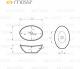 Umywalka Massi Oval 41cm Easy Clean (MSU-5060B) 6