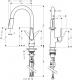 Bateria kuchenna Hansgrohe Talis S stojąca chrom (72815000) 2