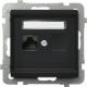 Ospel Gniazdo komputerowe Sonata pojedyncze RJ45 5e czarny metalik (GPK-1R/K/m/33) 1