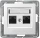 Ospel Gniazdo komputerowe Impresja podwójne RJ45 5e białe (GPK-2Y/K/m/00) 1