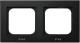 Ospel Ramka podwójna Sonata do łączników IP-44 czarny metalik (RH-2R/33) 1