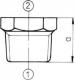 Odlewnia Zawiercie Złączka zwężkowa 5/4 x 3/4" czarna 2