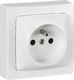 Legrand OTEO Gniazdo pojedyncze z/u 16A z przesłonami białe (086027) 2