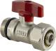 Ferro Zawór kulowy wodny 1/2" z motylkiem czerwony (KPEX16) 1