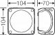 Hensel Puszka n/t odgałęźna 104 x 104 x 70mm IP66/67 czarna KF 0400 C (62000084) 1