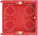 Legrand Puszka pojedyncza - ściany murowane 71x71x43mm czerwony (080141) 2