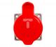Tarel Gniazdo izolacyjne tablicowe 5P 32A 400V czerwone IP44 1