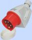 Elektromet Wtyczka stała czerwona 32A 400V IP44 (922065) 1
