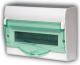 Elektro-Plast Rozdzielnica modułowa 1 x 14+2 natynkowa GREEN BOX RN drzwi transparentne zielone N+PE IP40 (2354-02) 1