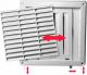 AWENTA Kratka wentylacyjna biała z żaluzją i siatką 130 x 130mm średnica 125mm (T34) 2