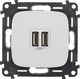 Legrand VALENA ALLURE Gniazdo ładowania usb podwójne białe (754995) 2