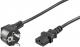 Kabel zasilający Goobay Przewód zasilający Schuko type F CEE 7/7 IEC C13 1,5m czarny (68604) 1