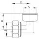 Hydroland Kolano 90° PEX/GW skręcane (5900308747896) 1