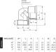 Perfexim Kolano mosiężne GW - GZ 1/2" (07-214-0150-000) 1