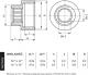 Perfexim Przedłużka redukcyjna mosiężna chromowana GZ / GW 1/2 x 3/4" (07-506-1520-000) 2
