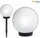 GreenBlue Solarna lampa wolnostojaca ogrodowa - kula 15x15x48cm, bialy LED (GB121) 6