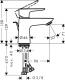 Bateria umywalkowa Hansgrohe Talis E stojąca chrom (71700000) 1