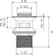 Invena Korek automatyczny klik-klak 5/4" mały chrom (SC-B1-027) 1