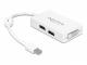 Adapter AV Delock DisplayPort Mini - DisplayPort - HDMI - DVI biały (61768) 1